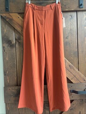 Leith Wide Leg Pants in Burnt Orange